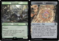 Dinosaur (0001) // Map (0017) Double-Sided Token - Foil
